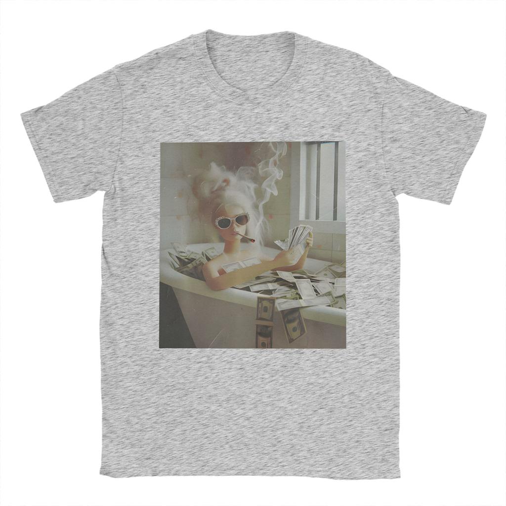Harajuku TShirt Beach Distressed Doll Face Meme TShirts 100 Cotton Tshirt for Unisex Awesome Cheap Print Short Sleeve Tees