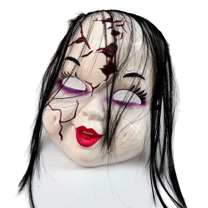 1Pcs Scary Ghost Mask Costume Props Chucky Ghost Doll Mask Halloween Full Face Helmet Masquerade Scary Cosplay Party Headwear