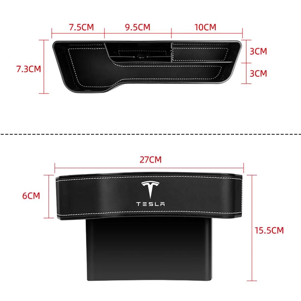 Car Sticker 2025 Hot For Tesla Model 3 Model Y S X Roadster Cybertruck Juguete SpaceX Car Leather Seat Crevice Storage Box Gap S