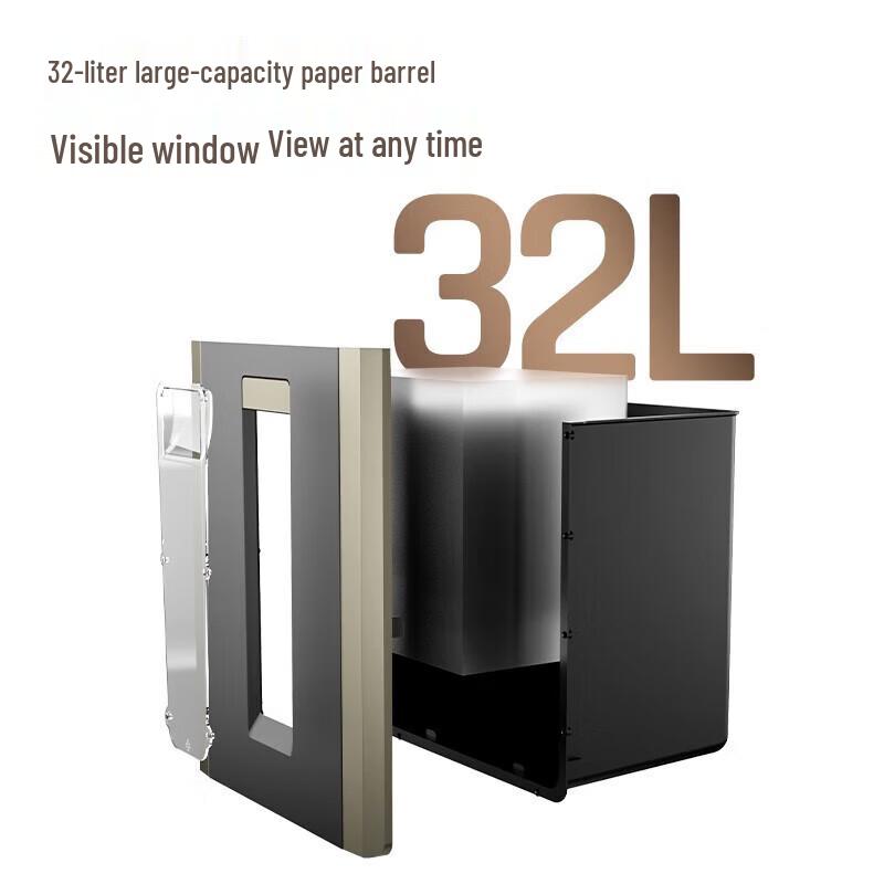 Deli P-5 Micro-Cut 18-Sheet Commercial Document Shredder, 60-Min Run Time, 32L, Model GA705