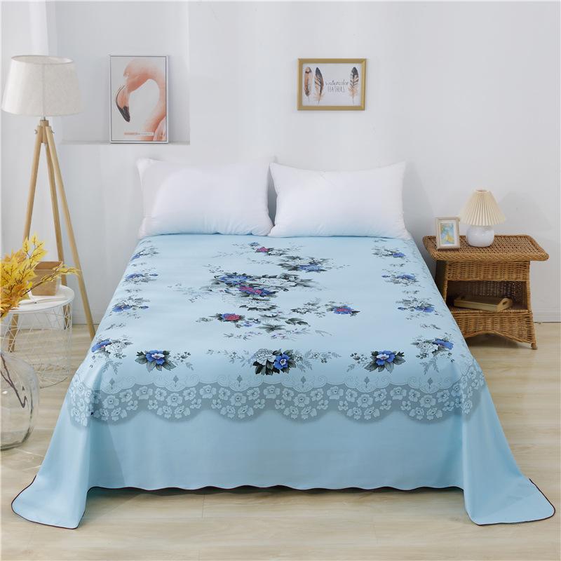 

Постельная простыня из чистого хлопка в национальном стиле, однотонная, осенне-зимняя, хлопковая, с кружевом, закругленными углами, пионами, двойная, в стиле ретро, ностальгическая, стеганая 200x230cm [Applicable to 1.2-1 bed]