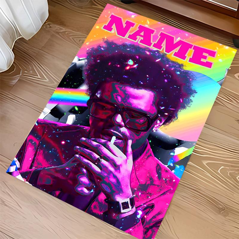 Custom Personalization The Weeknd Print Area Rug - Soft, Washable Non-Slip Indoor Mat,Living Room,Home&Office Decorative Rug