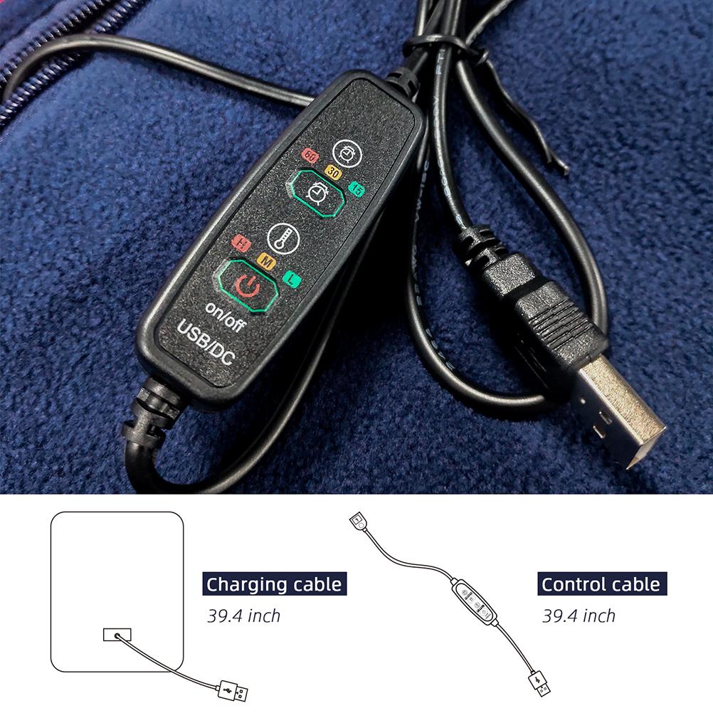 Electric Heated Blanket USB Car Heating Shawl Blanket Foldable Electric Knee Blanket for Road Trip