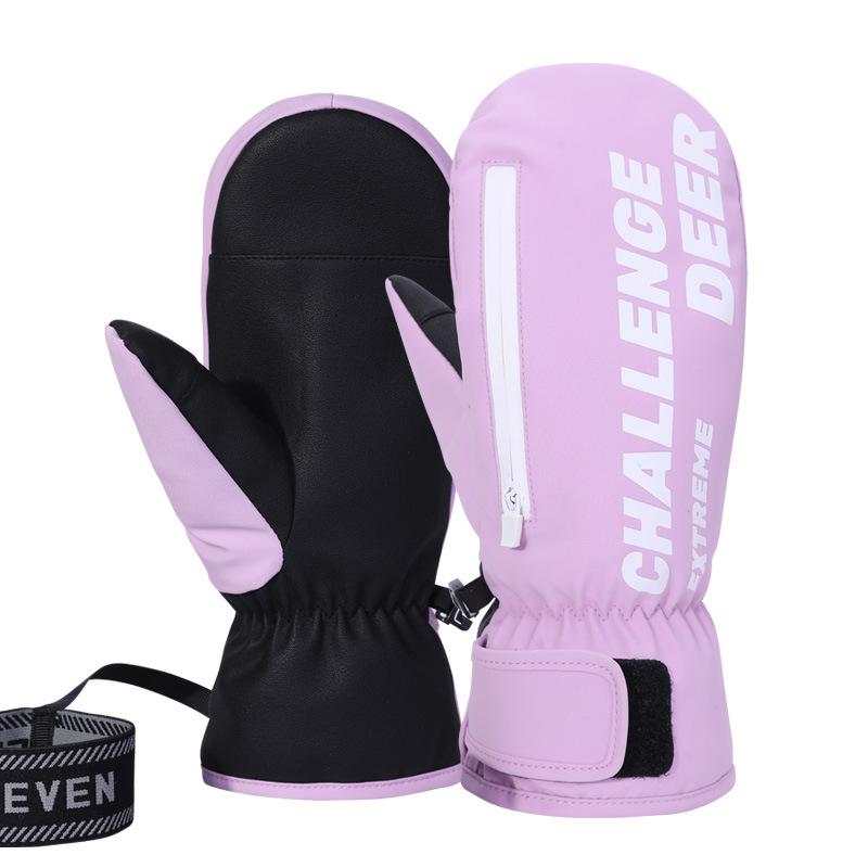 Ski Gloves for Women In Winter with Warmth and Fleece Student Snowboard  Five Finger Inside, and Men's Waterproof Touch Screen
