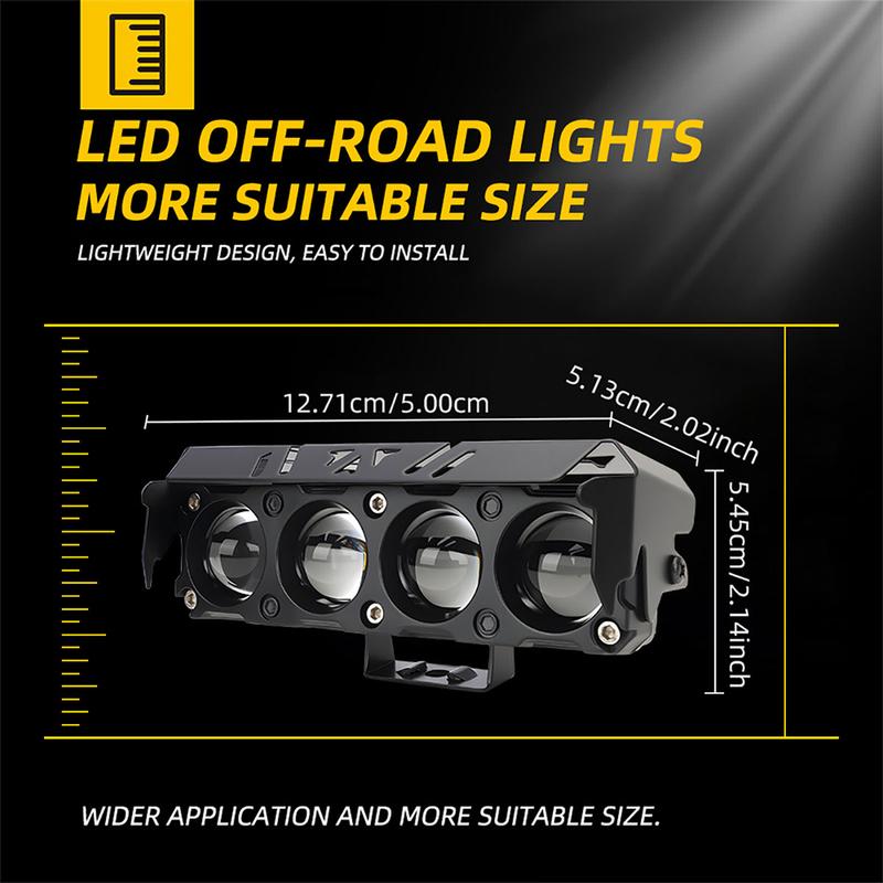 Driving Lights High Brightness Light Outdoor Work Adjustable Angles Dual-color Light High-reflection Concentrator