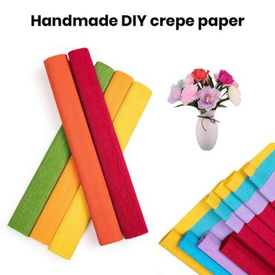 Carta crespa Carta artigianale addensata dai colori vivaci Fiori di carta fai-da-te resistenti allo sbiadimento per decorazioni di progetti artistici