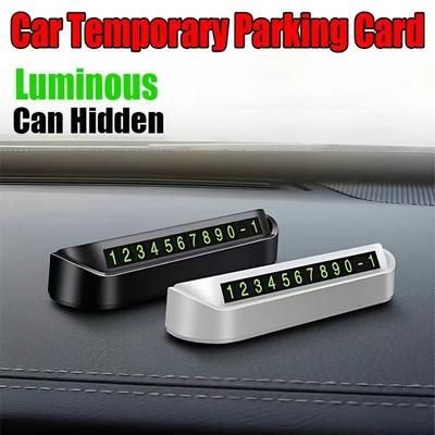 Carte de Stationnement Temporaire Lumineuse pour Voiture Plaque Carte Numéro de Téléphone Numéro de Téléphone Autocollant Stop Parking Voiture Style Auto Accessoires Auto