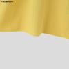 INCERUN Summer Tops Men V Neck Short Sleeve Casual Texture T-shirts