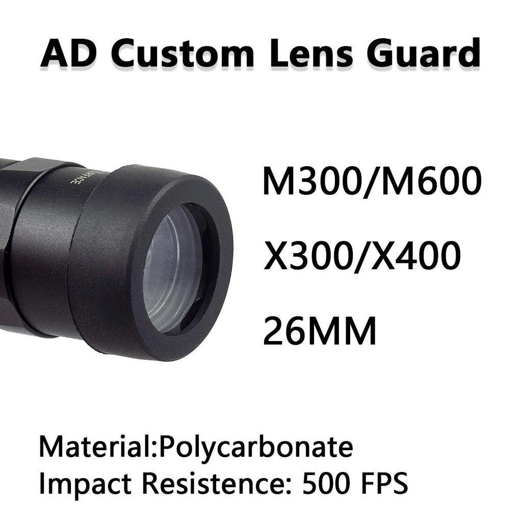 Anti-Riot Flashlight & Red Dot Lens Cover for T1/T2/X300V/X400V