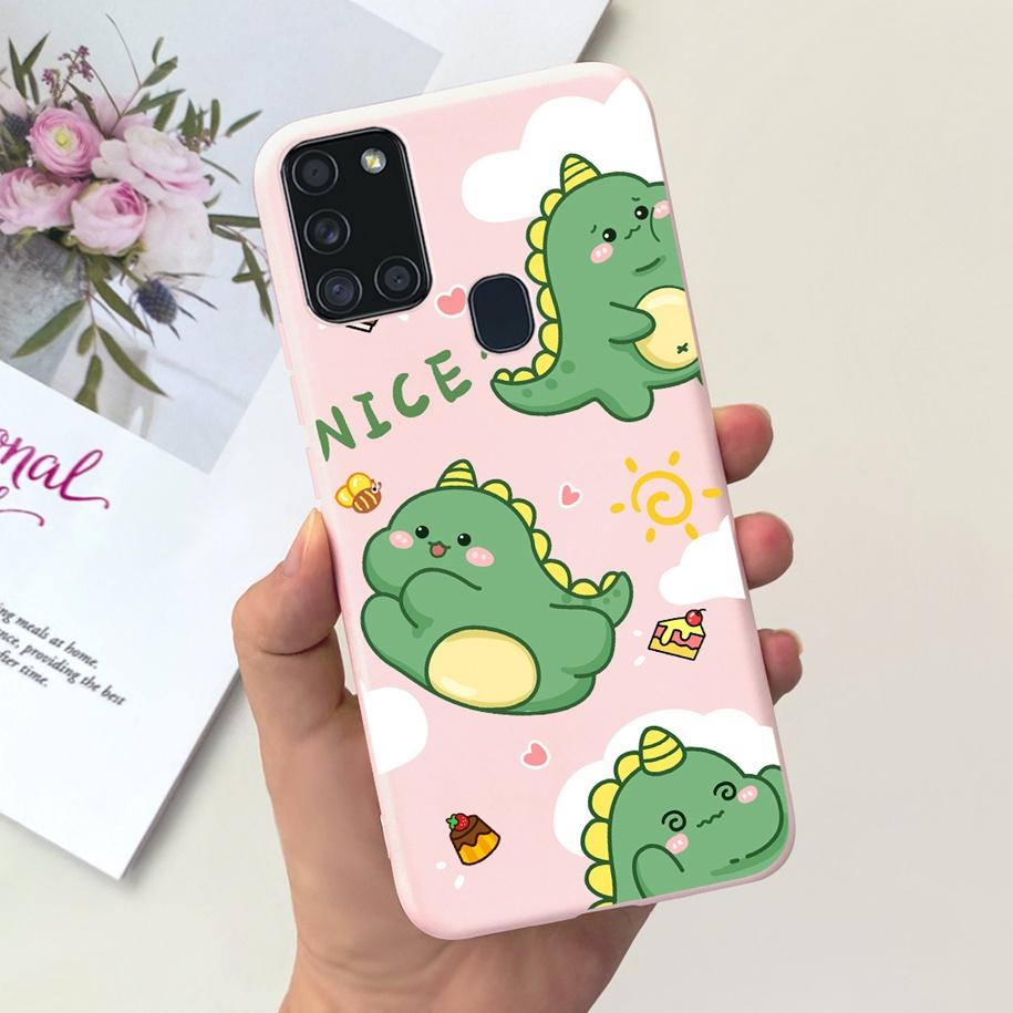 For Samsung A21S Case SM-A217F A 21S Back Cover Fashion Flower Cartoon TPU Soft Silicone Phone Case For Samsung Galaxy A21s Capa