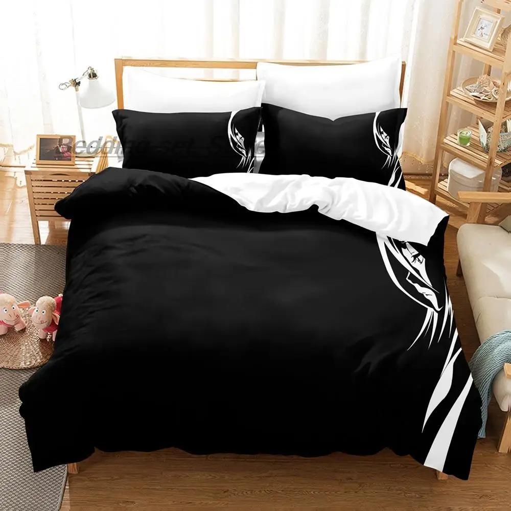 Bleach Kuchiki Rukia 3D Anime Bedding Set Single Twin Full Queen King Size Duvet Cover for Adult Kids Bedroom