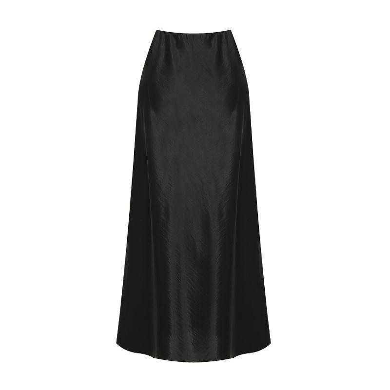 TVIEW Hidden Elastic Waist Silky Long Skirt_V6A-Csk003