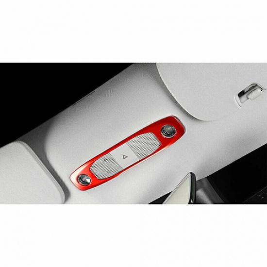 For Tesla Model 3 Y 2017-2023 Glossy Red Front Rear Reading Light Cover Trim 2PC