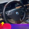 BMW 5 Serisi 520li 523 525 E60 için El Dikişli Kaymaz şeftali ahşap desenli Deri Araba Direksiyon Simidi Kılıfı