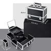Joligrace Makeup Large Professional Cosmetic Storage Makeup Box with Cosmetic Makeup Nail Cosmetic Lockable Box, Capacity, Grade, Box, Mirror, 3-Tier