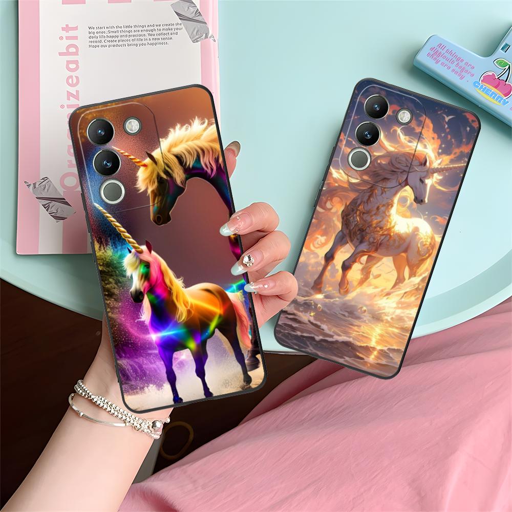 Fantasy Unicorn Mobile Phone Case for VIVO Y77 76 75 74 73 72 58 56 55 51 50 38 36 Y19 Y18 Y03 Y01 5G Colorful Printing Cover