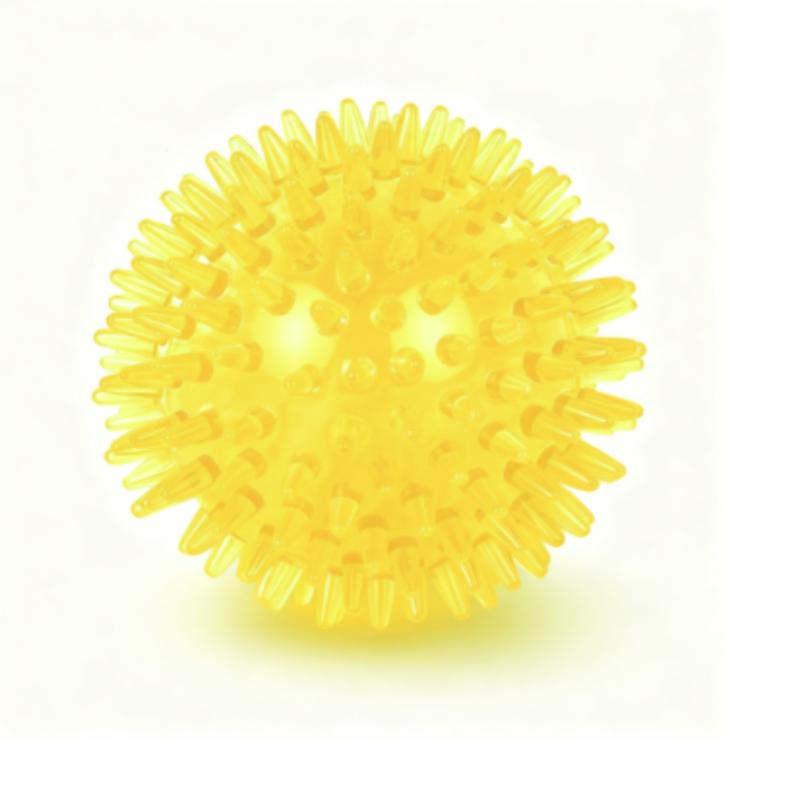 

Polka Dot Squeaky Tooth Cleaning Ball Pet Dog Toys for Puppy Cat Training Teeth Chewing Toy Thorn Balls Pet Accessories 5.5CM жовтий