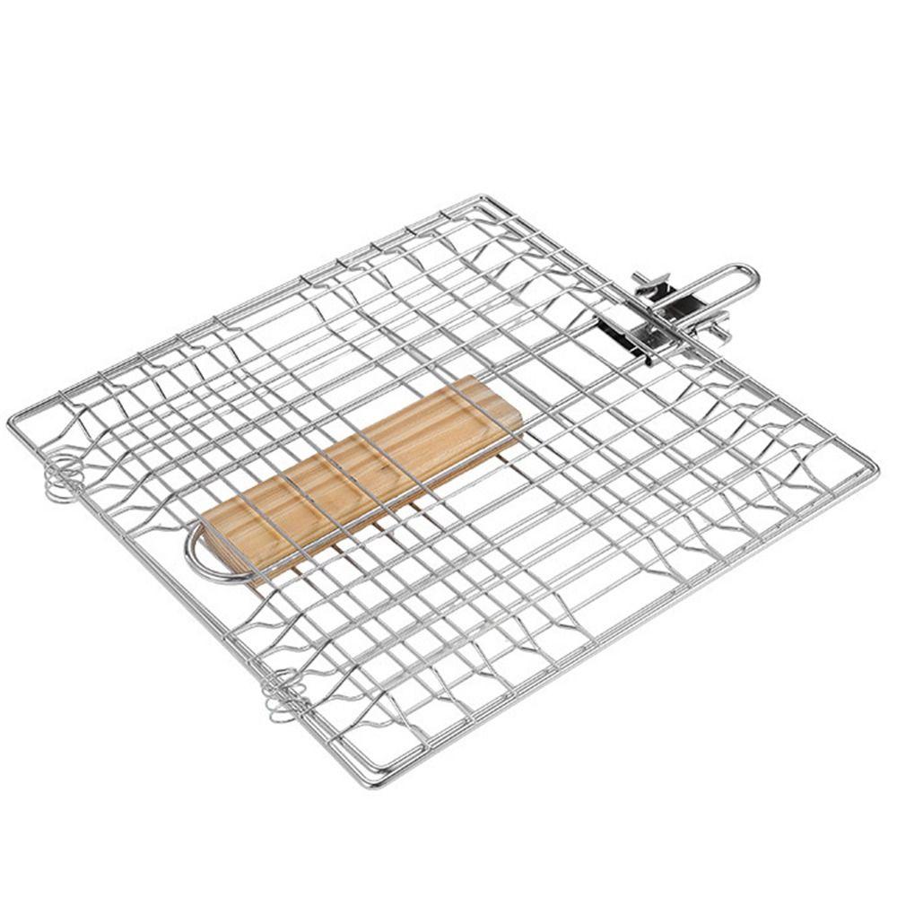 Easy To Clean Portable BBQ Net With Handle BBQ Grilling Basket Durable Grill Basket  Grilled Fish