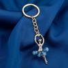 2Pcs Ballerina Keychain Pendant Lightweight Metal Rhinestone Keychain Portable Elegant Bag