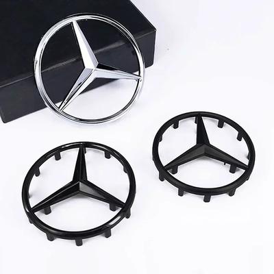 2025 For Mercedes-Benz 1pcs 52mm 57mm Car Steering Wheel Badge Emblem Sticker For Mercedes Benz W204 W205 W212 W213 W221 W177 W2