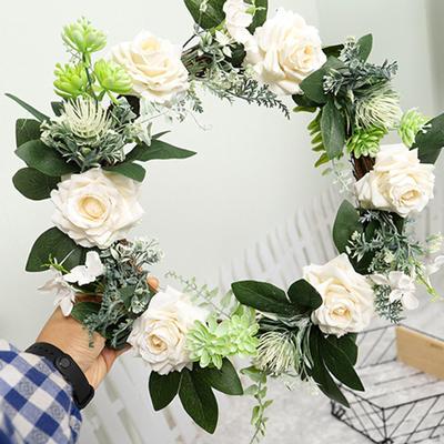 Front Door Wreath Spring Summer Artificial Garland Wedding for Celebration Wall