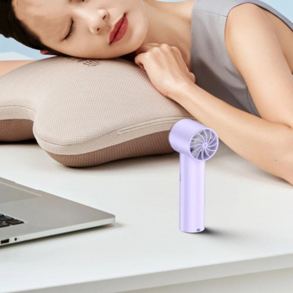 Upgraded Motor Rechargeable Handheld Fan Portable Lightweight USB Fan Compact Sturdy Casing Pocket Fan Hot Weather