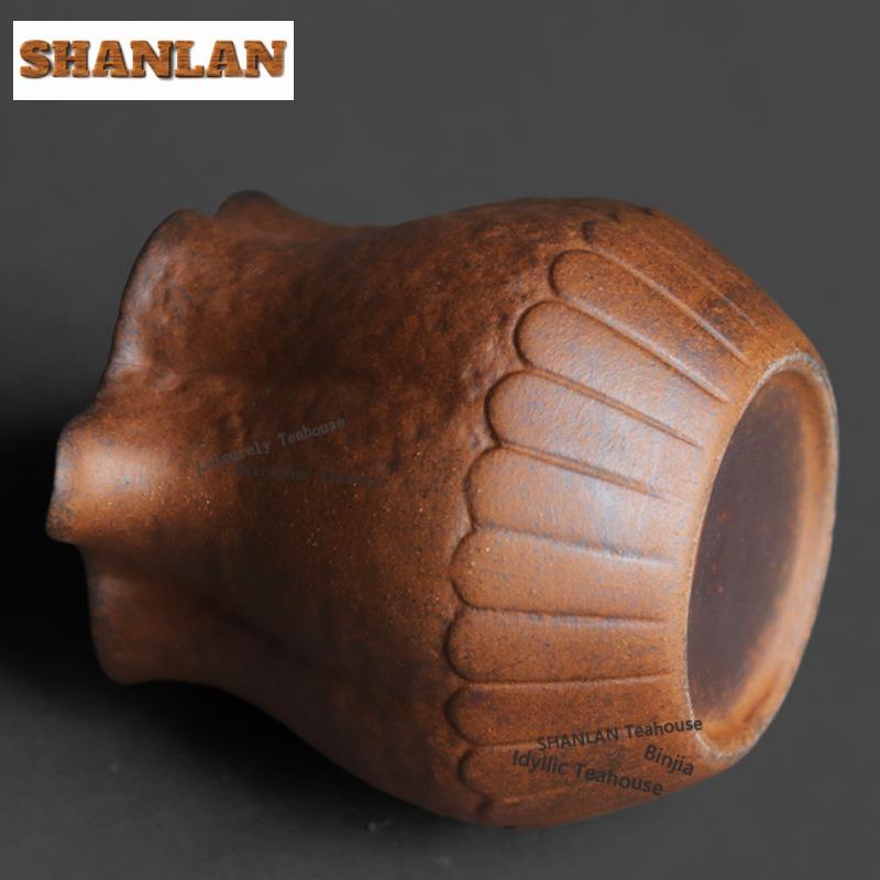 200ml Coarse Pottery Old Rock Clay Tea Pitcher Tea Divider Cha Hai Dispenser Justice Cup Fair Mug Chinese Tea Set Accessories