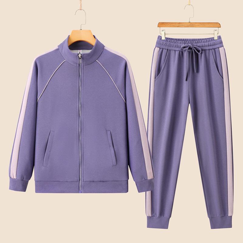 Women's 2024 Autumn Casual Sportswear Set: Long Sleeve Top & Elastic Cuff Straight-Leg Pants.