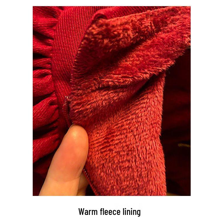 Girls  2025 Velvet Lolita Princess Dress - New Year s Trendy Puffy Skirt Outfit 100