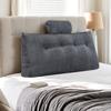 Wedge Headboard Pillow Triangle Cushion Waist Support with Neck Pillow