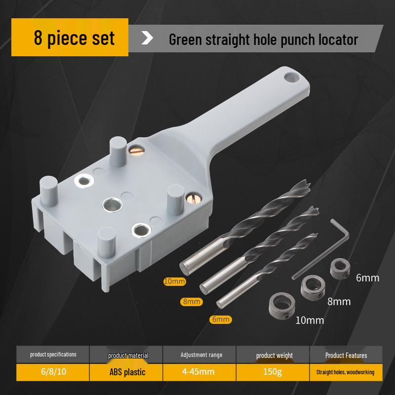 Wooden Board Drilling Locator: Straight & Round Hole Punch for DIY Wood Tenon Splicing