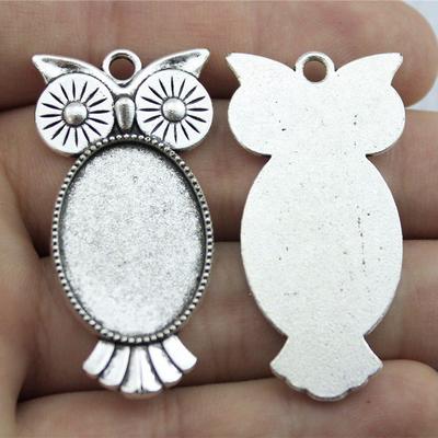 Ovaler Glas-Cabochon Rohling Fassung Tablett Lünette Passend 18x25mm 13x18mm Zubehörteile Herrenschmuck Massiv Originell Für Sie