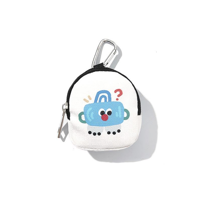 Love bear cartoon buckle change bag key bag pendant earphone storage bag pendant change bag keychain