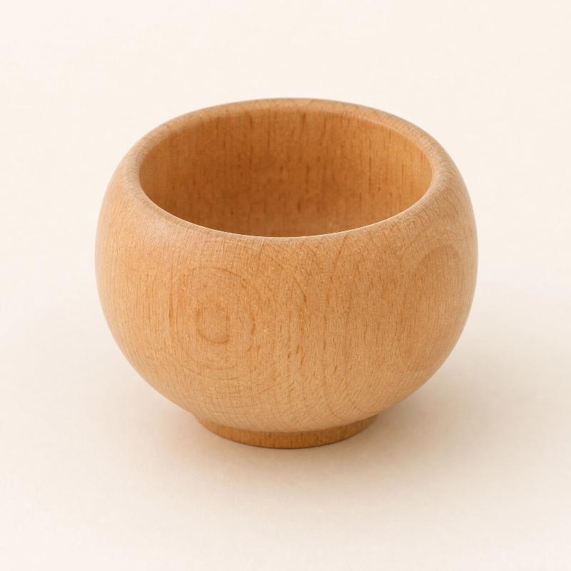 Mini Wooden Tea Bowl Wood Small Simulation Bowl Japanese Wood Needle Pin Cushion Base Holder Sewing Accessories Diy Craft Tool