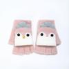 Winter Warm Kids' Flip-Top Half-Finger Gloves for Writing and Cycling Outdoors