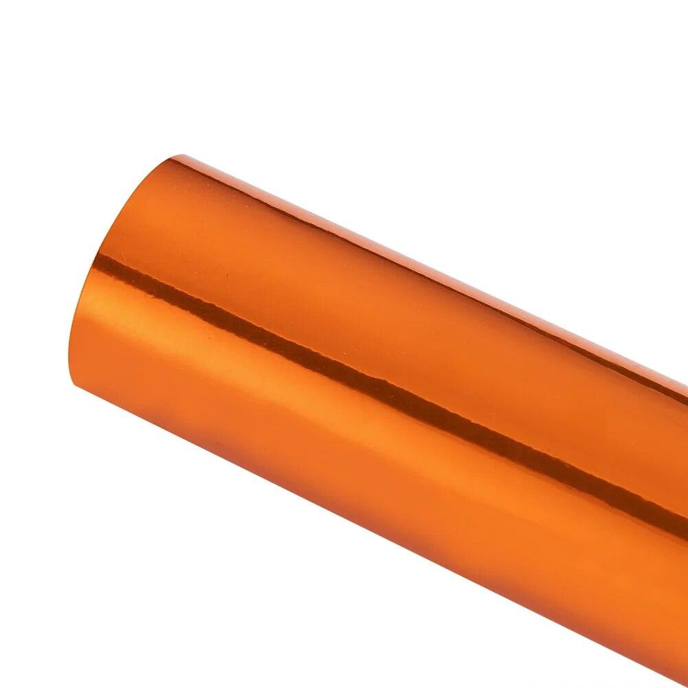 Metallic Plating Chrome Orange Mirror Gloss Car Motorcycle Decals Sheets Vinyl Wrap Glossy Sticker for Laptop Air Release Film