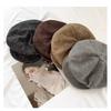 Solid Color Octagonal Hat Warm Newspaper Hat Simple Japanese Retro Berets  Outdoor