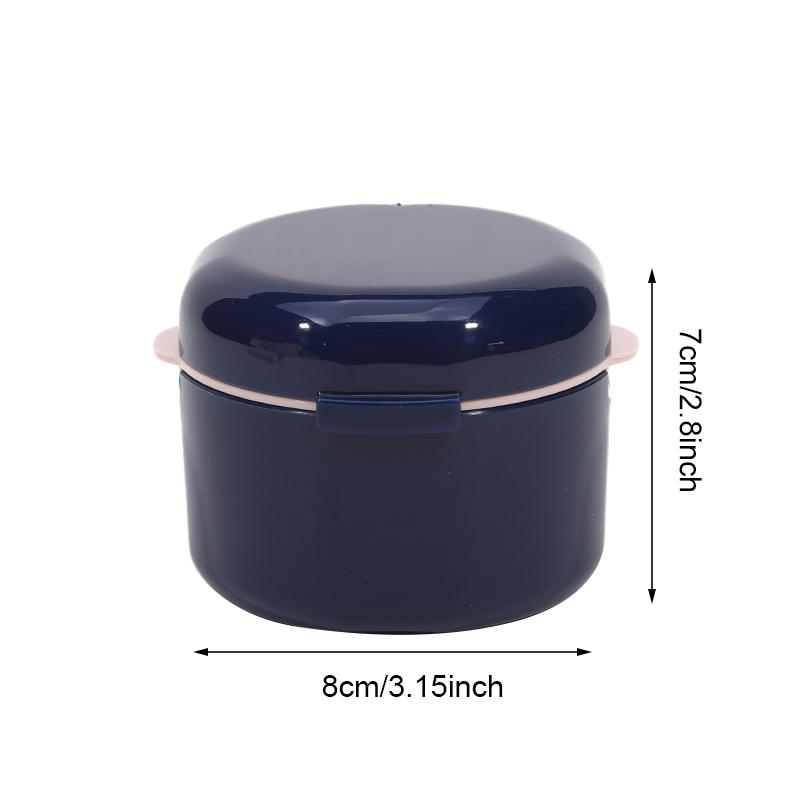 Orthodontic Retainer Storage Box Soaking Invisible Teeth Denture Cleaning Tooth Storage Portable Belt Storage Case
