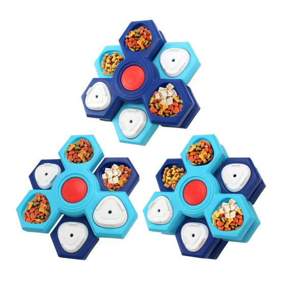 Interactive Puzzle Slow Feeder Enrichment Toy for IQ Training Entertainment Spinning 2/3/4 Layer Treat Dispenser for Small Medium Large Dogs