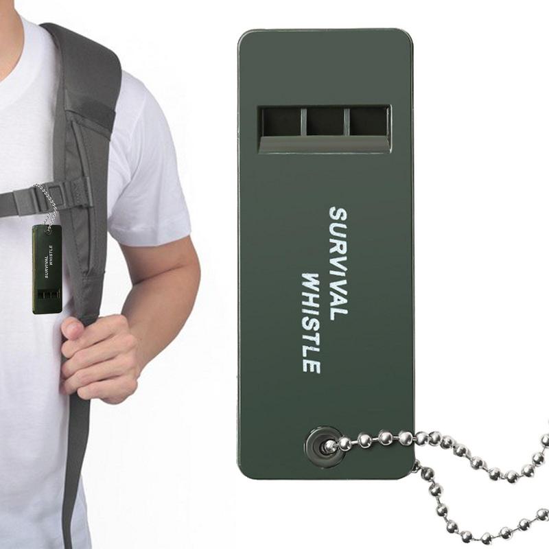 3 Holes High Decibel Whistle Outdoor Camping Whistle 3-Frequency Emergency Survival Whistle With Keychain Outdoor Survival Tools