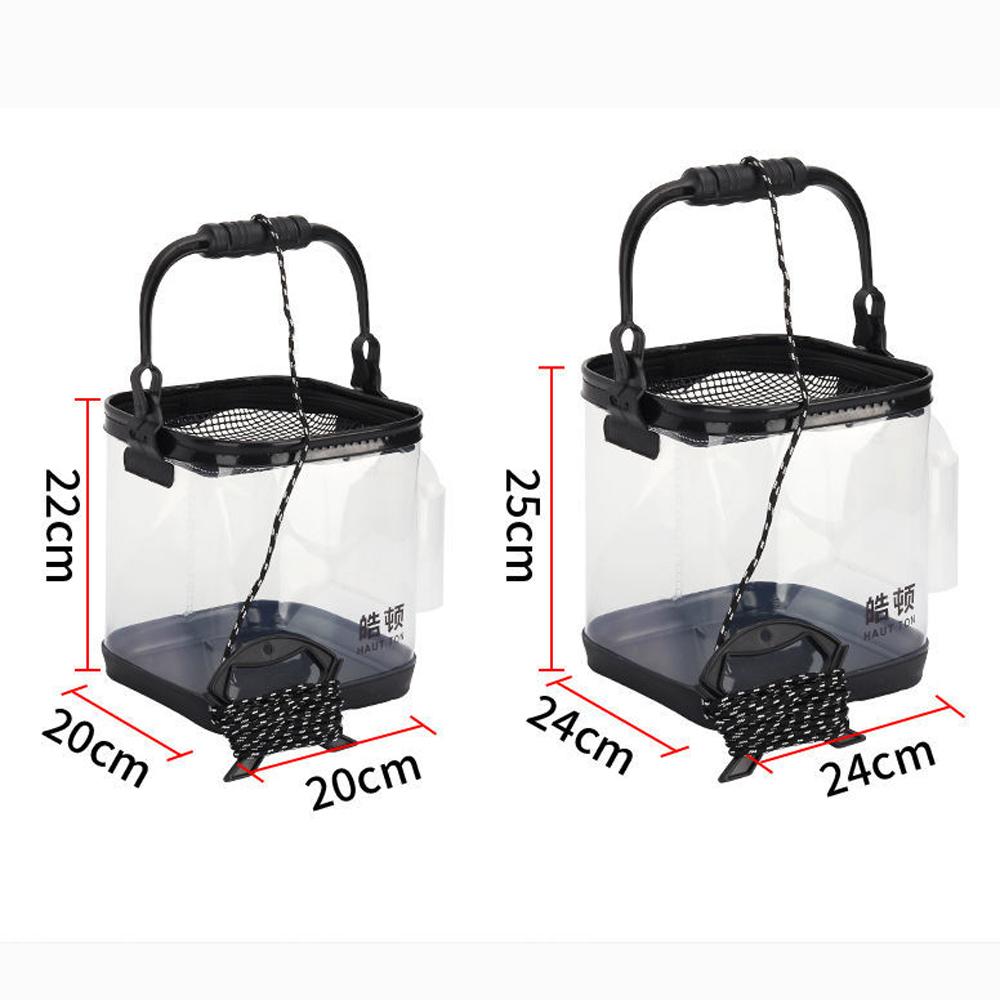 Portable EVA Fishing Bag Collapsible Bucket for Live Fish Box Oxygen Pump Car Camping Water Container Basin Tackle Storage Case