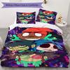 Gorillaz Pattern Bedding uilt Set uilt Cover Pillowcase Home Decoration Birthday Gift (1 * duvet cover + 2 * pillowcase without core)