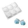 6 Cavities Mittens Cake Silicone Mold Chocolate Mousse Pastry Mould For Handmade Baking DIY Aroma Gypsum Soap Candle Model Tools