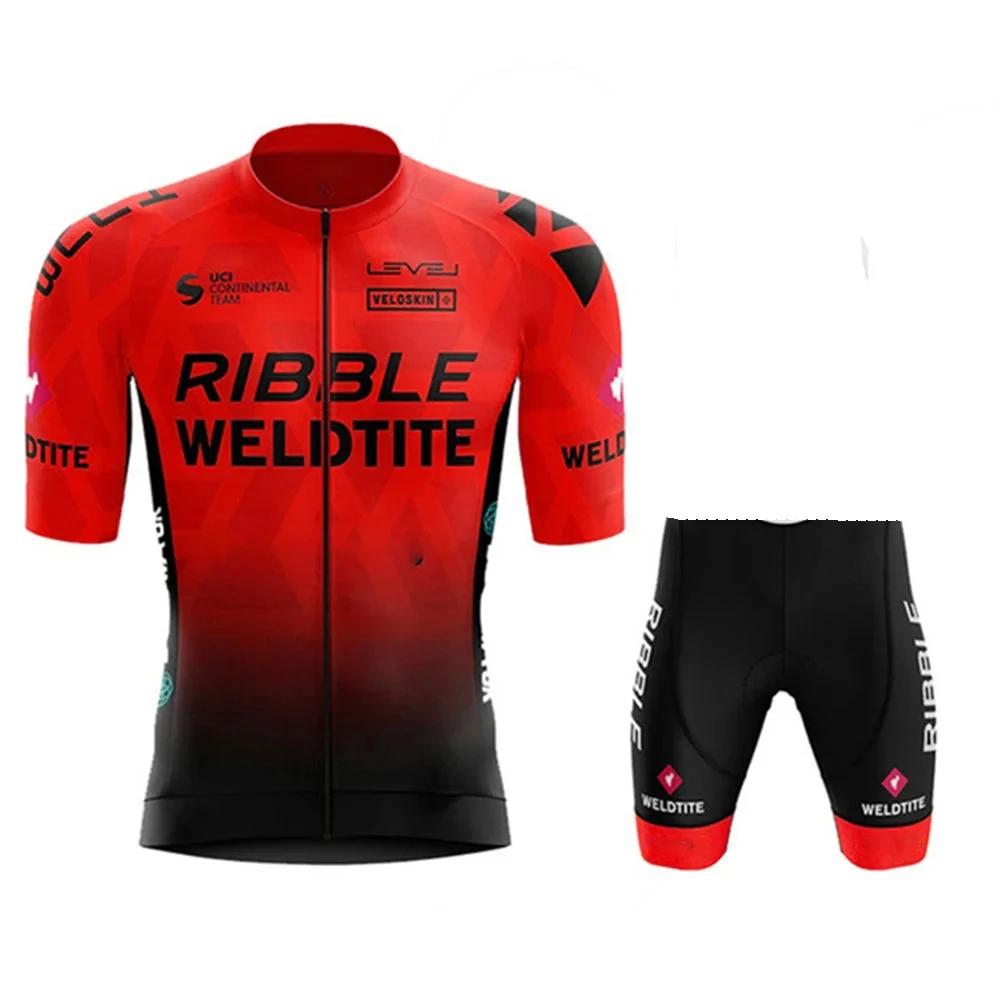 Nuovo Set Maglia da Ciclismo Estiva Traspirante Pro Team Abbigliamento Ciclismo Maglie Bici da Strada Completo Pantaloncini con Bretelle MTB Maglia Culotte