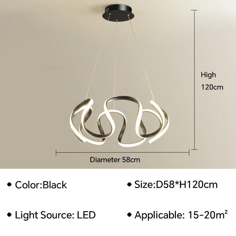 Modern Pendant Lamp LED Hanging Chandelier For Living Dining Room Bedroom Kitchen Island Home Decoration Lighting Fixture Lustre