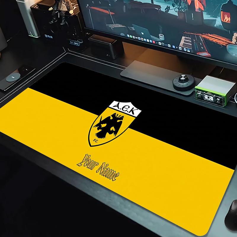 Aek F Custom Name Large Size Mouse Pad Large Gaming Table Cushion Non-slip Laptop Tablet Big Mousepad XXL Mat Mini PC Playmat With Lock Edge