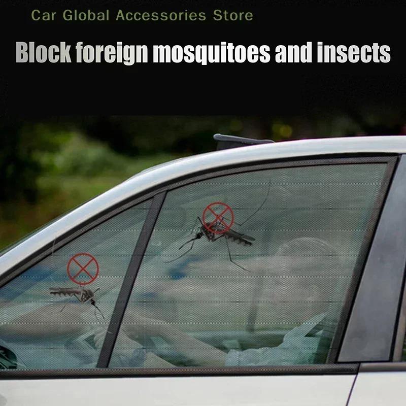 2pcs Car Styling Accessories Sun Shade Auto UV Protect Curtain Side Window Sunshade Mesh Sun Visor Protection Window Films Tools