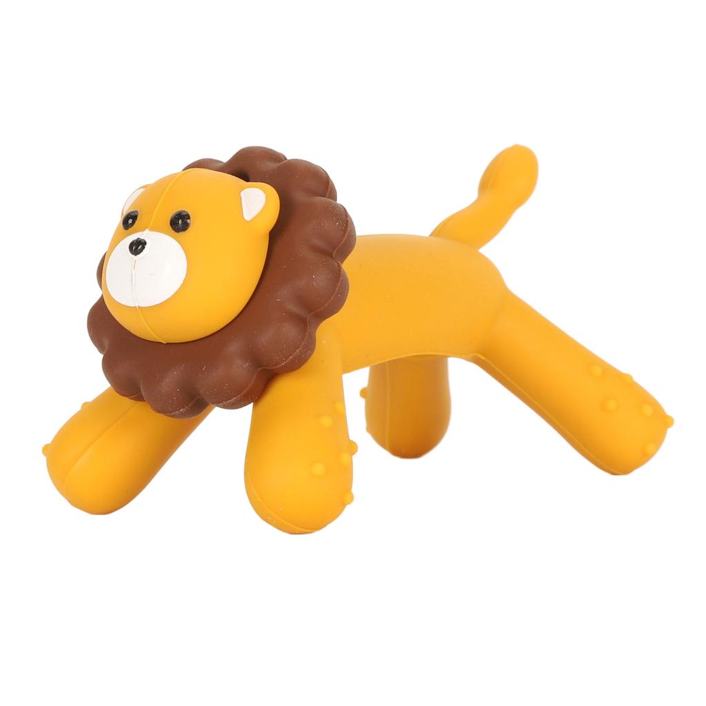 Lion Shape Baby Teether Toys Washable Soft Silicone Infant Chew Toys Newborn Oral Motor Training