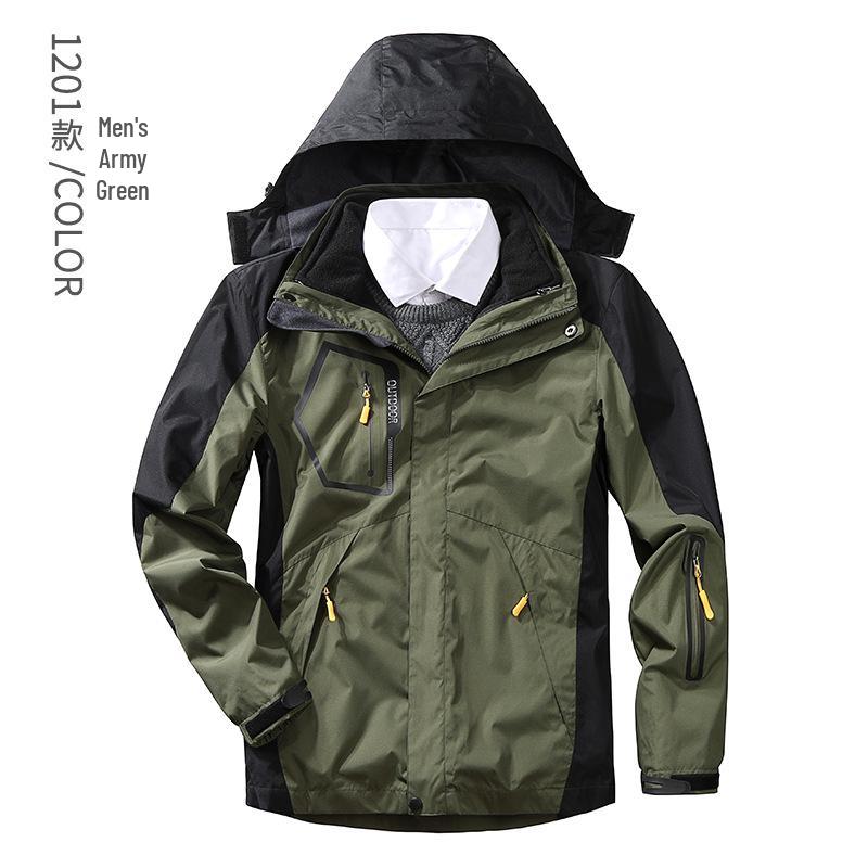 Men's 3-in-1 Outdoor Waterproof Workwear with Detachable Fleece Liner