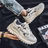 Klobiger Sneaker Herren Designer Reifensohle Laufschuhe Mode Lässig Mesh Atmungsaktives Gewebe Erhöhte Interne Plateauschuhe